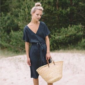 Linenfox Handmade Linen Wrap Dress